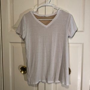 Lined White Tee - Sexy Modest
